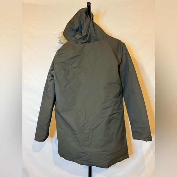 Piombo Men’s XL Dark Olive Green Parka with Hood and Removable Faux Fur - Picture 3 of 7